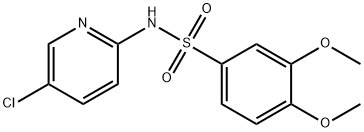 N-(5-chloropyridin-2-yl)-3,4-dimethoxybenzenesulfonamide 结构式