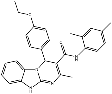 N-(2,4-dimethylphenyl)-4-(4-ethoxyphenyl)-2-methyl-1,4-dihydropyrimido[1,2-a]benzimidazole-3-carboxamide 结构式