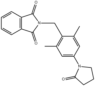 2-[[2,6-dimethyl-4-(2-oxopyrrolidin-1-yl)phenyl]methyl]isoindole-1,3-dione 结构式