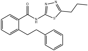 2-(2-phenylethyl)-N-(5-propyl-1,3,4-thiadiazol-2-yl)benzamide 结构式