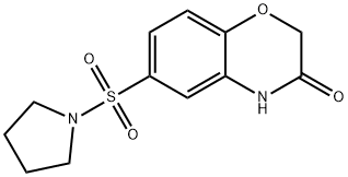 6-pyrrolidin-1-ylsulfonyl-4H-1,4-benzoxazin-3-one 结构式