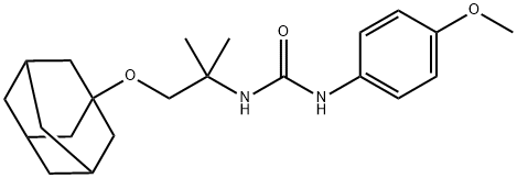 1-[1-(1-adamantyloxy)-2-methylpropan-2-yl]-3-(4-methoxyphenyl)urea 结构式