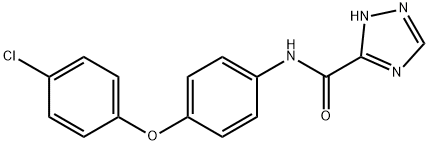 N-[4-(4-chlorophenoxy)phenyl]-1H-1,2,4-triazole-5-carboxamide 结构式