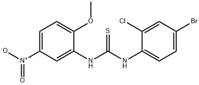 1-(4-bromo-2-chlorophenyl)-3-(2-methoxy-5-nitrophenyl)thiourea 结构式