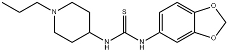 1-(1,3-benzodioxol-5-yl)-3-(1-propylpiperidin-4-yl)thiourea 结构式