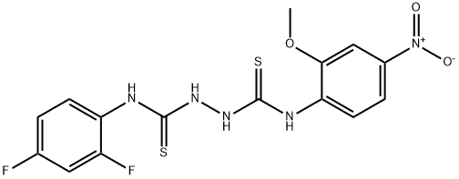 1-(2,4-difluorophenyl)-3-[(2-methoxy-4-nitrophenyl)carbamothioylamino]thiourea 结构式