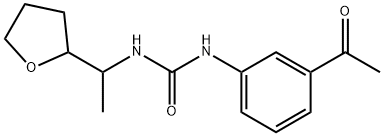 1-(3-acetylphenyl)-3-[1-(oxolan-2-yl)ethyl]urea 结构式