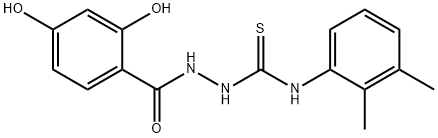 1-[(2,4-dihydroxybenzoyl)amino]-3-(2,3-dimethylphenyl)thiourea 结构式