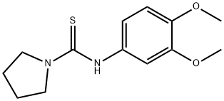 N-(3,4-dimethoxyphenyl)pyrrolidine-1-carbothioamide 结构式