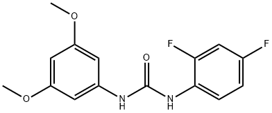 1-(2,4-difluorophenyl)-3-(3,5-dimethoxyphenyl)urea 结构式