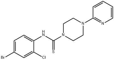 N-(4-bromo-2-chlorophenyl)-4-pyridin-2-ylpiperazine-1-carbothioamide 结构式
