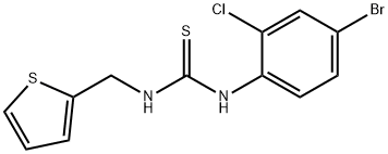 1-(4-bromo-2-chlorophenyl)-3-(thiophen-2-ylmethyl)thiourea 结构式