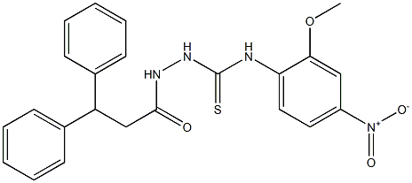 1-(3,3-diphenylpropanoylamino)-3-(2-methoxy-4-nitrophenyl)thiourea 结构式