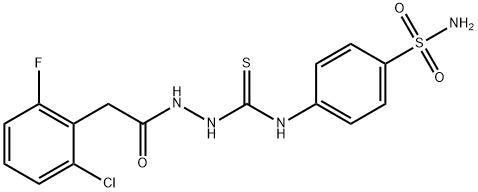 1-[[2-(2-chloro-6-fluorophenyl)acetyl]amino]-3-(4-sulfamoylphenyl)thiourea 结构式