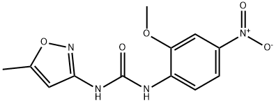 1-(2-methoxy-4-nitrophenyl)-3-(5-methyl-1,2-oxazol-3-yl)urea 结构式