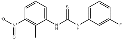 1-(3-fluorophenyl)-3-(2-methyl-3-nitrophenyl)thiourea 结构式