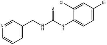 1-(4-bromo-2-chlorophenyl)-3-(pyridin-3-ylmethyl)thiourea 结构式
