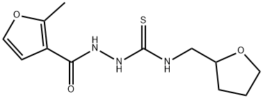 1-[(2-methylfuran-3-carbonyl)amino]-3-(oxolan-2-ylmethyl)thiourea 结构式