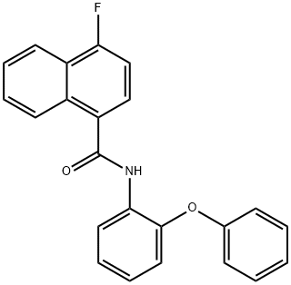 4-fluoro-N-(2-phenoxyphenyl)naphthalene-1-carboxamide 结构式