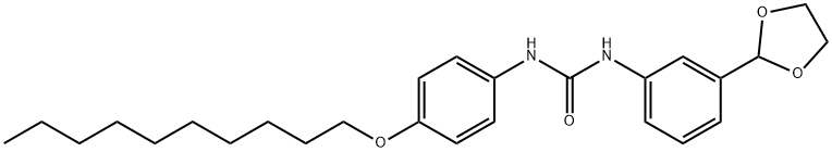 1-(4-decoxyphenyl)-3-[3-(1,3-dioxolan-2-yl)phenyl]urea 结构式