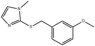 2-[(3-methoxyphenyl)methylsulfanyl]-1-methylimidazole 结构式