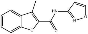 3-methyl-N-(1,2-oxazol-3-yl)-1-benzofuran-2-carboxamide 结构式