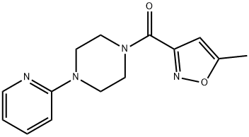 (5-methyl-1,2-oxazol-3-yl)-(4-pyridin-2-ylpiperazin-1-yl)methanone 结构式
