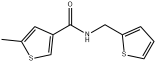 5-methyl-N-(thiophen-2-ylmethyl)thiophene-3-carboxamide 结构式