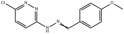 6-chloro-N-[(E)-(4-methoxyphenyl)methylideneamino]pyridazin-3-amine 结构式