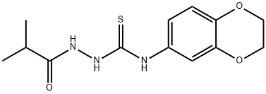 1-(2,3-dihydro-1,4-benzodioxin-6-yl)-3-(2-methylpropanoylamino)thiourea 结构式