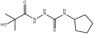 1-cyclopentyl-3-[(2-hydroxy-2-methylpropanoyl)amino]thiourea 结构式