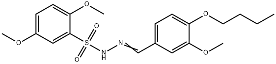 N-[(Z)-(4-butoxy-3-methoxyphenyl)methylideneamino]-2,5-dimethoxybenzenesulfonamide 结构式