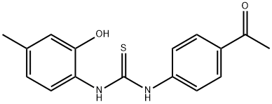 1-(4-acetylphenyl)-3-(2-hydroxy-4-methylphenyl)thiourea 结构式