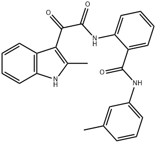 2-[[2-(2-methyl-1H-indol-3-yl)-2-oxoacetyl]amino]-N-(3-methylphenyl)benzamide 结构式