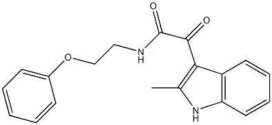 2-(2-methyl-1H-indol-3-yl)-2-oxo-N-(2-phenoxyethyl)acetamide 结构式