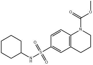 methyl 6-(cyclohexylsulfamoyl)-3,4-dihydro-2H-quinoline-1-carboxylate 结构式