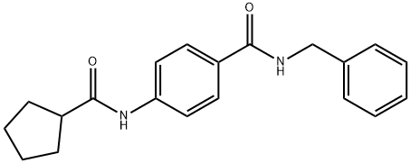 N-benzyl-4-(cyclopentanecarbonylamino)benzamide 结构式