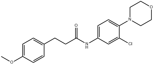 N-(3-chloro-4-morpholin-4-ylphenyl)-3-(4-methoxyphenyl)propanamide 结构式