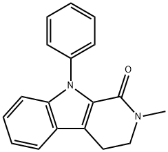 2,3,4,9-四氢-2-甲基-9-苯基-1H-吡啶[3,4-b]吲哚-1-一 结构式