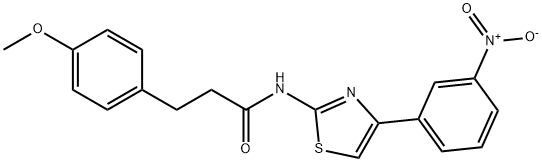 3-(4-methoxyphenyl)-N-[4-(3-nitrophenyl)-1,3-thiazol-2-yl]propanamide 结构式