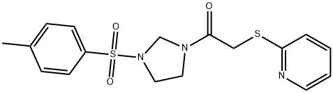 1-[3-(4-methylphenyl)sulfonylimidazolidin-1-yl]-2-pyridin-2-ylsulfanylethanone 结构式