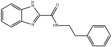 N-(2-phenylethyl)-1H-benzimidazole-2-carboxamide 结构式