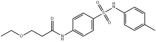 3-ethoxy-N-[4-[(4-methylphenyl)sulfamoyl]phenyl]propanamide 结构式