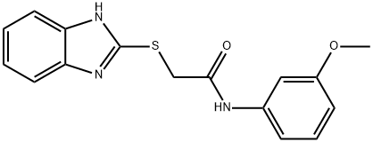 2-(1H-benzimidazol-2-ylsulfanyl)-N-(3-methoxyphenyl)acetamide 结构式