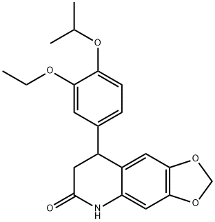 8-(3-ethoxy-4-propan-2-yloxyphenyl)-7,8-dihydro-5H-[1,3]dioxolo[4,5-g]quinolin-6-one 结构式