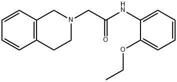 2-(3,4-dihydro-1H-isoquinolin-2-yl)-N-(2-ethoxyphenyl)acetamide 结构式