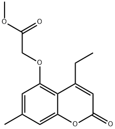 methyl 2-(4-ethyl-7-methyl-2-oxochromen-5-yl)oxyacetate 结构式