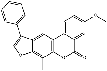 3-methoxy-7-methyl-10-phenyl-[1]benzofuro[6,5-c]isochromen-5-one 结构式