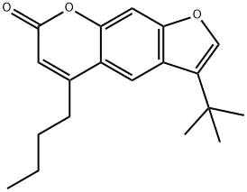 5-butyl-3-tert-butylfuro[3,2-g]chromen-7-one 结构式