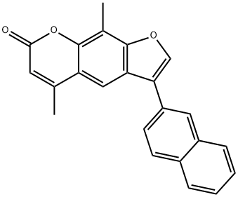 5,9-dimethyl-3-naphthalen-2-ylfuro[3,2-g]chromen-7-one 结构式